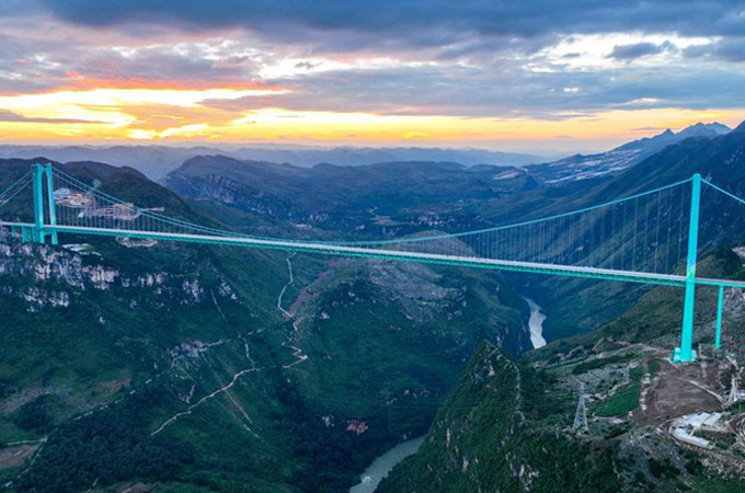  The Huajiang Grand Canyon Bridge. Image courtesy: Xinhua